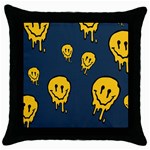Aesthetic, Blue, Mr, Patterns, Yellow, Tumblr, Hello, Dark Throw Pillow Case (Black)