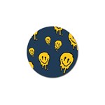 Aesthetic, Blue, Mr, Patterns, Yellow, Tumblr, Hello, Dark Golf Ball Marker (4 pack)