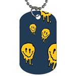 Aesthetic, Blue, Mr, Patterns, Yellow, Tumblr, Hello, Dark Dog Tag (Two Sides)