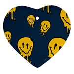 Aesthetic, Blue, Mr, Patterns, Yellow, Tumblr, Hello, Dark Heart Ornament (Two Sides)