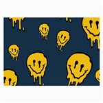Aesthetic, Blue, Mr, Patterns, Yellow, Tumblr, Hello, Dark Large Glasses Cloth (2 Sides)