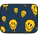 Aesthetic, Blue, Mr, Patterns, Yellow, Tumblr, Hello, Dark Fleece Blanket (Mini)