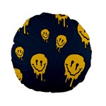 Aesthetic, Blue, Mr, Patterns, Yellow, Tumblr, Hello, Dark Standard 15  Premium Flano Round Cushions