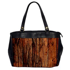 Brown Wooden Texture Oversize Office Handbag by nateshop