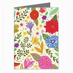 Colorful Flowers Pattern, Abstract Patterns, Floral Patterns Greeting Cards (pkg Of 8) by nateshop