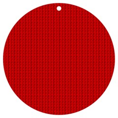 Ed Lego Texture Macro, Red Dots Background, Lego, Red Uv Print Acrylic Ornament Round by nateshop