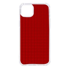 Ed Lego Texture Macro, Red Dots Background, Lego, Red Iphone 14 Plus Tpu Uv Print Case by nateshop