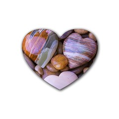 Hearts Of Stone, Full Love, Rock Rubber Heart Coaster (4 Pack) by nateshop