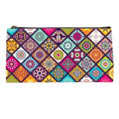 Pattern, Colorful, Floral, Patter, Texture, Tiles Pencil Case by nateshop