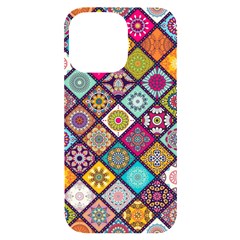 Pattern, Colorful, Floral, Patter, Texture, Tiles Iphone 14 Pro Max Black Uv Print Case