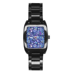 Patterns, Doodles, Pattern, Colorful, Textu Stainless Steel Barrel Watch by nateshop