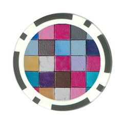 Tile, Colorful, Squares, Texture Poker Chip Card Guard by nateshop