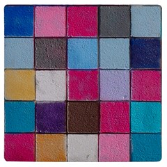 Tile, Colorful, Squares, Texture Uv Print Square Tile Coaster  by nateshop