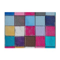 Tile, Colorful, Squares, Texture Crystal Sticker (a4) by nateshop