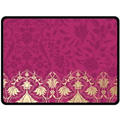 Vintage Pink Texture, Floral Design, Floral Texture Patterns, Fleece Blanket (large) by nateshop