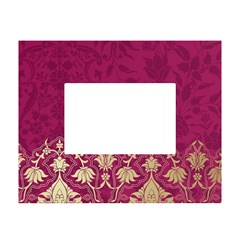 Vintage Pink Texture, Floral Design, Floral Texture Patterns, White Tabletop Photo Frame 4 x6  by nateshop