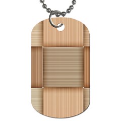 Wooden Wickerwork Textures, Square Patterns, Vector Dog Tag (one Side) by nateshop