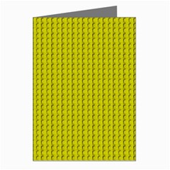 Yellow Lego Texture Macro, Yellow Dots Background Greeting Cards (pkg Of 8) by nateshop