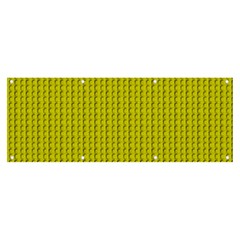 Yellow Lego Texture Macro, Yellow Dots Background Banner And Sign 8  X 3  by nateshop