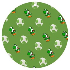 Yoshi Print, Super, Huevo, Game, Green, Egg, Mario Uv Print Acrylic Ornament Round by nateshop
