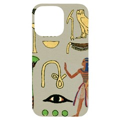 Egyptian Man Artifact Royal Iphone 14 Pro Max Black Uv Print Case by Proyonanggan