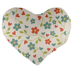 Abstract-1 Large 19  Premium Flano Heart Shape Cushions by nateshop
