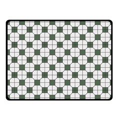 Retro Traditional Vintage Geometric Flooring Green Fleece Blanket (small) by DimSum