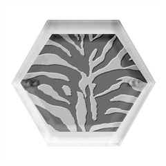 Zebra-black White Hexagon Wood Jewelry Box by nateshop