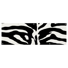 Zebra-black White Banner And Sign 12  X 4  by nateshop