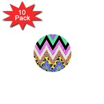 Zigzag-1 1  Mini Buttons (10 pack) 