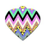 Zigzag-1 Dog Tag Heart (One Side)
