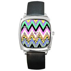 Zigzag-1 Square Metal Watch by nateshop