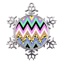 Zigzag-1 Metal Large Snowflake Ornament by nateshop
