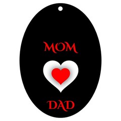 Mom And Dad, Father, Feeling, I Love You, Love Uv Print Acrylic Ornament Oval by nateshop
