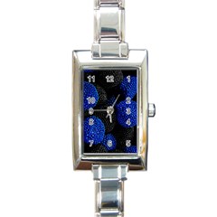 Berry, One,berry Blue Black Rectangle Italian Charm Watch by nateshop