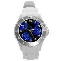 Berry, One,berry Blue Black Round Plastic Sport Watch (l) by nateshop