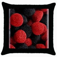 Berry,curved, Edge, Throw Pillow Case (black) by nateshop