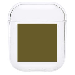 Brown, Color, Background, Monochrome, Minimalism Hard Pc Airpods 1/2 Case by nateshop
