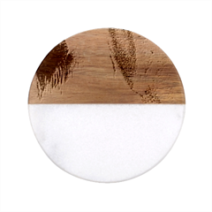 Curved, Hole Classic Marble Wood Coaster (round)  by nateshop