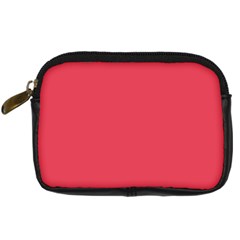 Pink, Color, Background, Monochromic, Minimalism Digital Camera Leather Case
