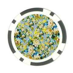 Background-flowers Poker Chip Card Guard by nateshop