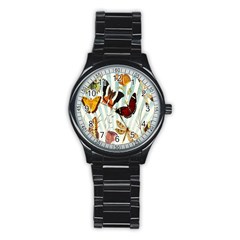 Butterfly-love Stainless Steel Round Watch by nateshop