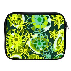 Mazipoodles Love Flowers - Green Lemon Duck Egg Blue Apple Ipad 2/3/4 Zipper Cases by Mazipoodles