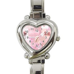 Pink Aesthetic, Clouds, Cute, Glitter, Hello Kitty, Pastel, Soft Heart Italian Charm Watch by nateshop