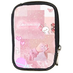 Pink Aesthetic, Clouds, Cute, Glitter, Hello Kitty, Pastel, Soft Compact Camera Leather Case by nateshop