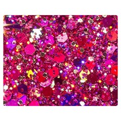 Pink Glitter, Cute, Girly, Glitter, Pink, Purple, Sparkle Two Sides Premium Plush Fleece Blanket (medium) by nateshop