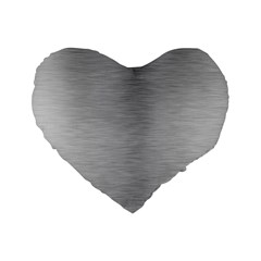 Aluminum Textures, Horizontal Metal Texture, Gray Metal Plate Standard 16  Premium Flano Heart Shape Cushions by nateshop