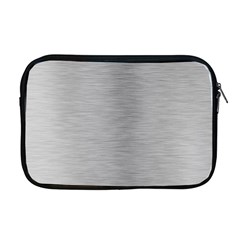 Aluminum Textures, Horizontal Metal Texture, Gray Metal Plate Apple Macbook Pro 17  Zipper Case by nateshop
