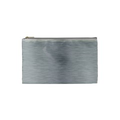 Aluminum Textures, Horizontal Metal Texture, Gray Metal Plate Cosmetic Bag (small) by nateshop