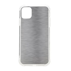 Aluminum Textures, Horizontal Metal Texture, Gray Metal Plate Iphone 11 Tpu Uv Print Case by nateshop